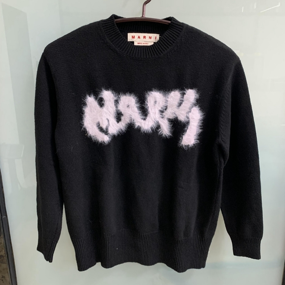Marni black crew neck sweater
